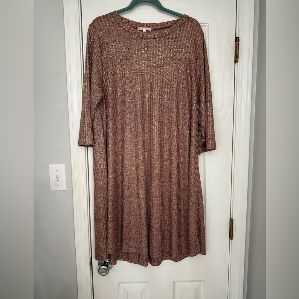 Elegant Women's Dress in Rose Gold